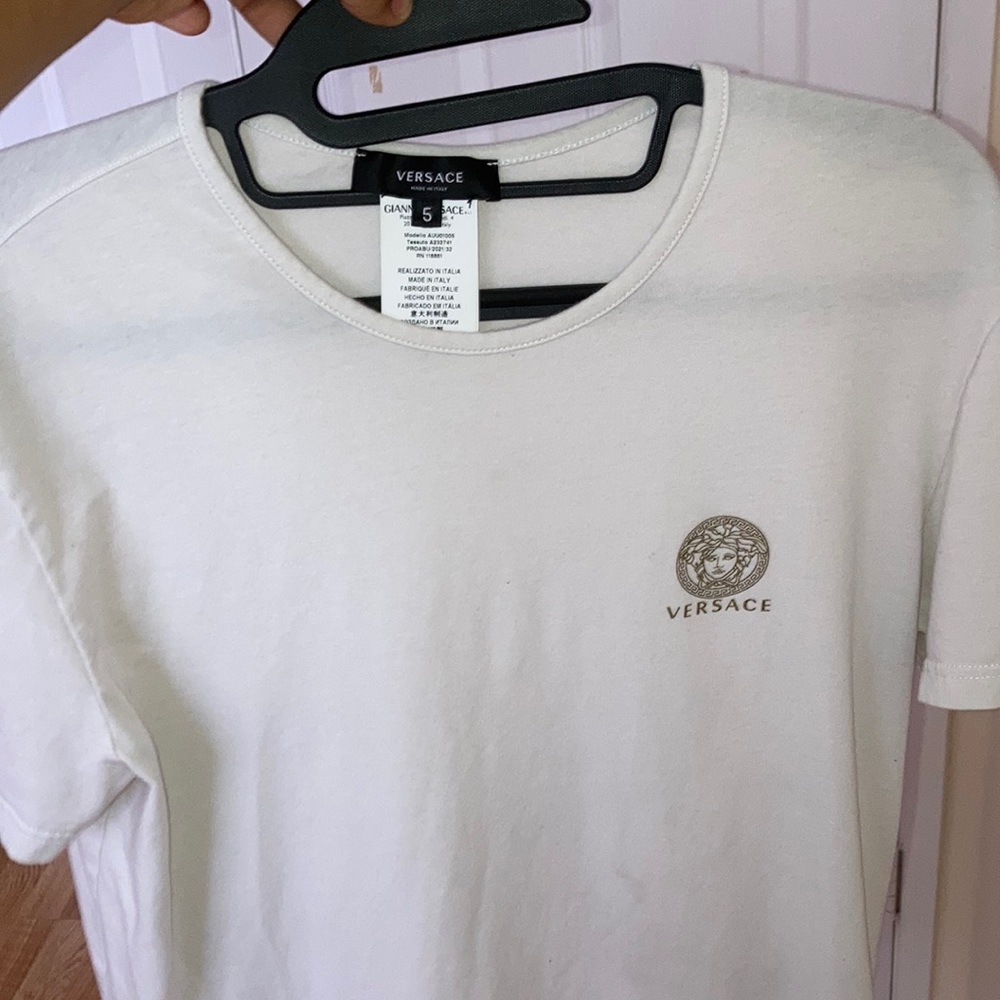 Versace Plain White Tee Size Small